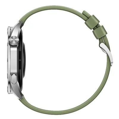 Huawei Watch Gt4, 46Mm, Stainless-Steel Body, Leather Strap - Green